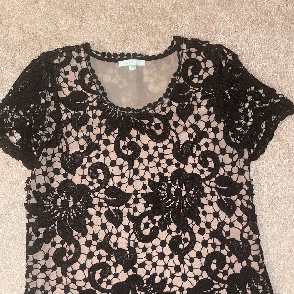 Jade Black lace Shirt